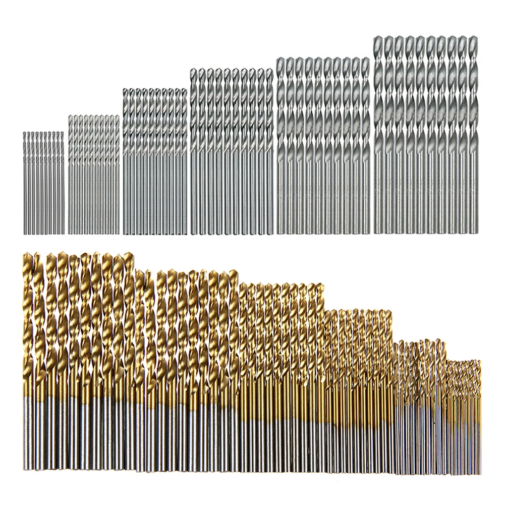 

60PCS Micro High Speed Steel HSS Straight Shank Twist Drill Bits Electric Drill Power Tools 1.0-3.2MM Stainless Steel Drilling