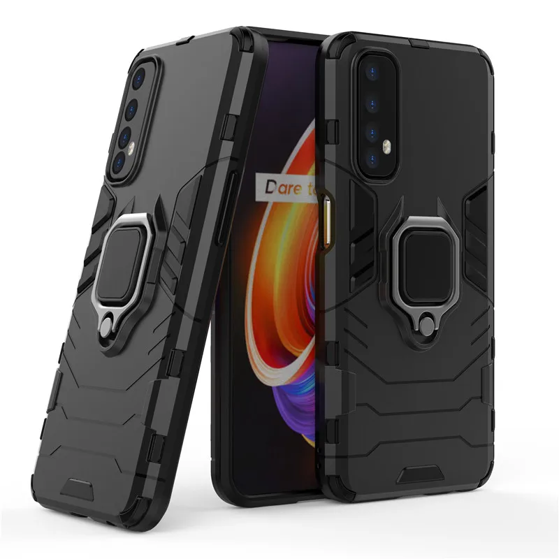 

For OPPO Realme 7 Case For Realme 7 X7 C11 C12 C15 6 Pro V5 A5 2020 Case Shockproof Armor Silicone Cover Hard PC Phone Bumper