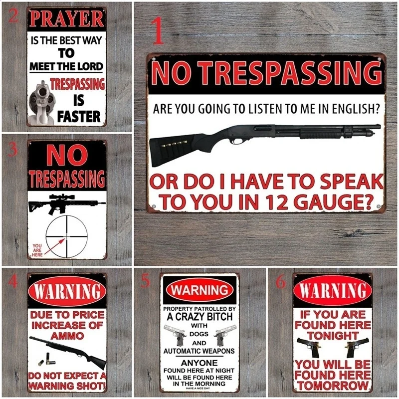 Стили предупреждающая эмблема винтажные металлические жестяные знаки Ретро