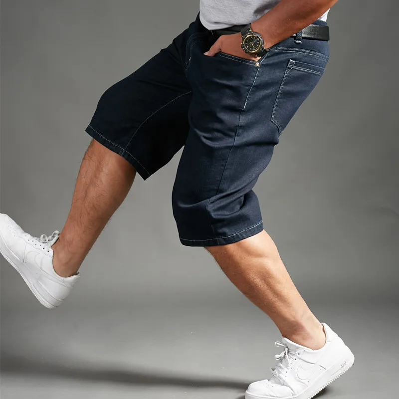 30-48 Plus Size 2021 Summer High Quality Men Baggy short Pants Male Casual Street Denim Fashion Mens Knee lenght Jeans Trousers