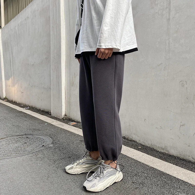 Мужские спортивные штаны модные однотонные повседневные брюки для бега уличная