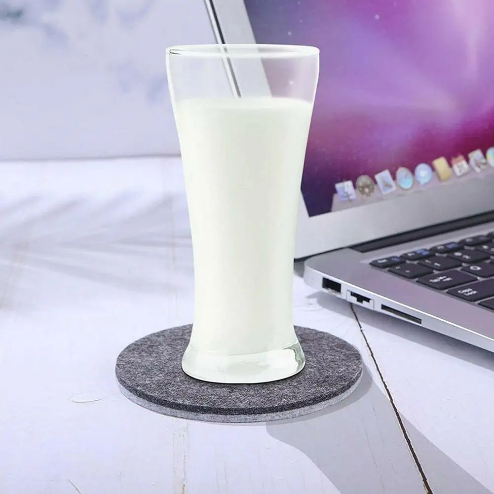 

Absorbent Round Felt Coaster Cup Mat Pad Storage Box Mug Plate Creative Accessories Bowl Drink Placemats Glass Y1K7