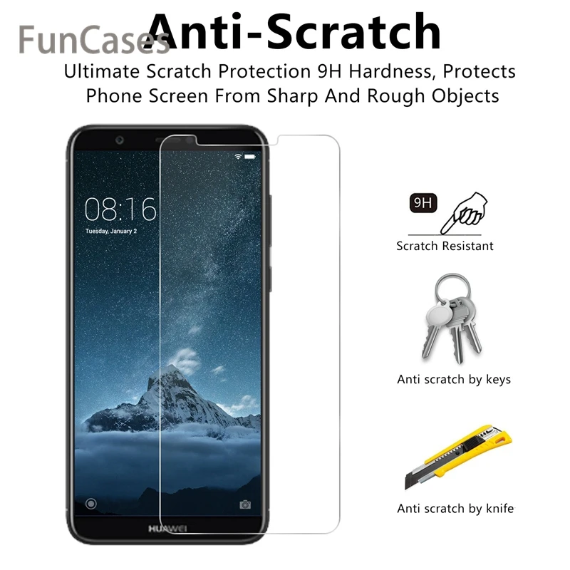 Половинное покрытие из закаленного стекла для huawei Y9 2019 Y7 Prime 2018 Защитное стекло Y6