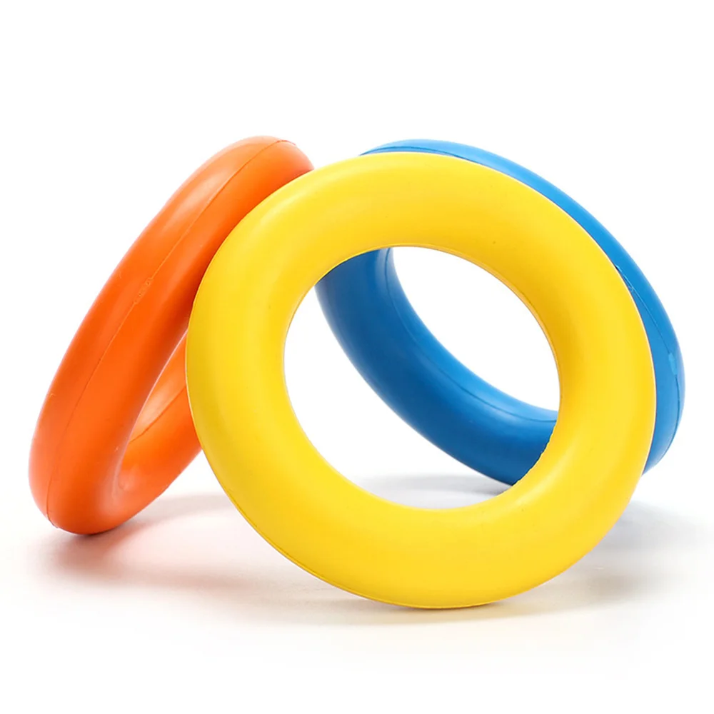 

Durable And Natural Rubber Dog Biting Ring Pet Chew Clean Teeth (Orange)