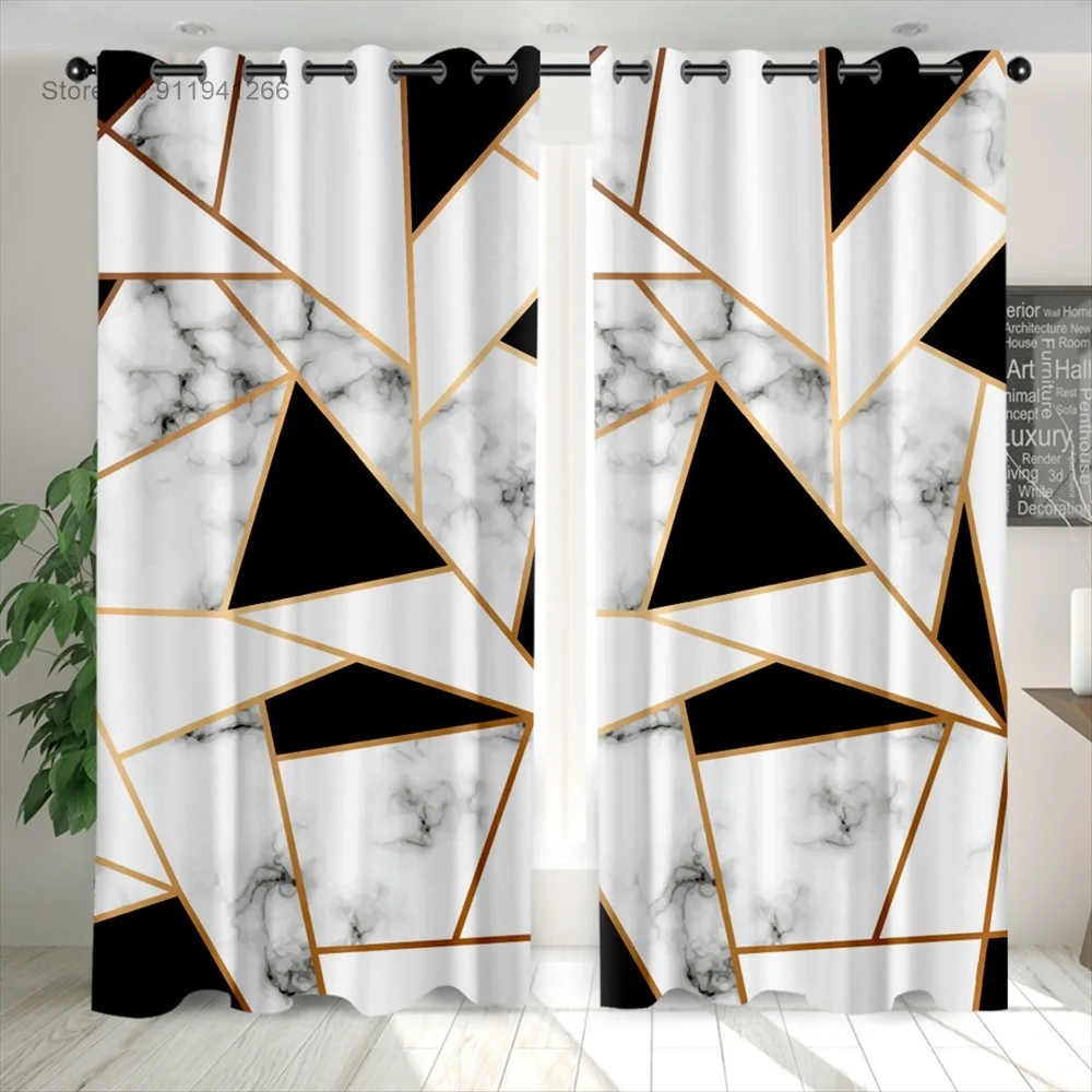 

3D Print Marble Stripe Pattern High Quality Window Curtains Modern Living Room Curtain for Bedroom Home Decor Blackout Drapes