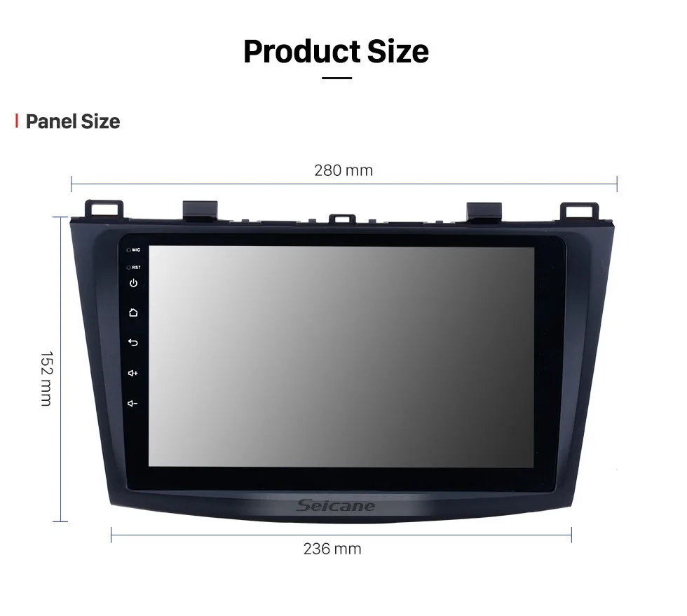 Seicane 9 дюймов Android 9,0 Автомобильный gps для 2009 2010 2011 2012 MAZDA 3 навигация Радио стерео блок плеер Поддержка DVR OBD 3g