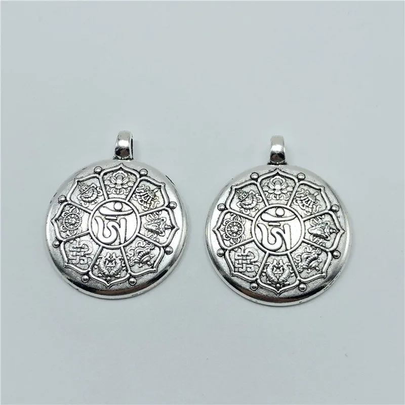 3 шт шарма Турция Йога Логотип Круглый кулон для изготовления ювелирных изделий