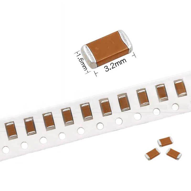 Конденсатор с чипом 100 SMD конденсатор 1206 шт. 10 мкФ 25 в 106Z X7R | Электронные компоненты