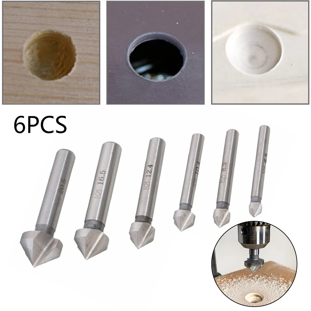 

6 x Drill Bit 6* 6 pc 6 pieces 8.3mm 10.4mm For Steel Plastic Wood Bits