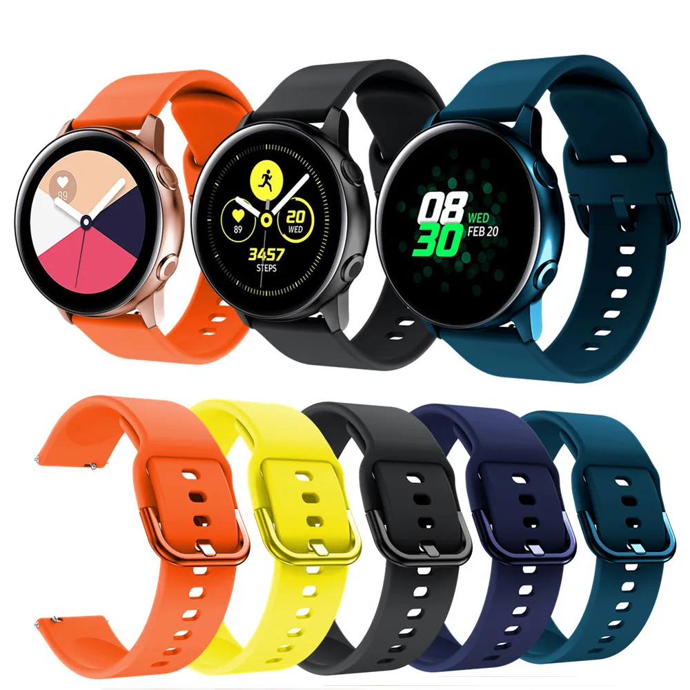 

Silicone Sport Watch Band For Samsung Galaxy Watch Active 2 & Galaxy Active Smart Watch Wrist Strap For Galaxy 42mm Bracelet