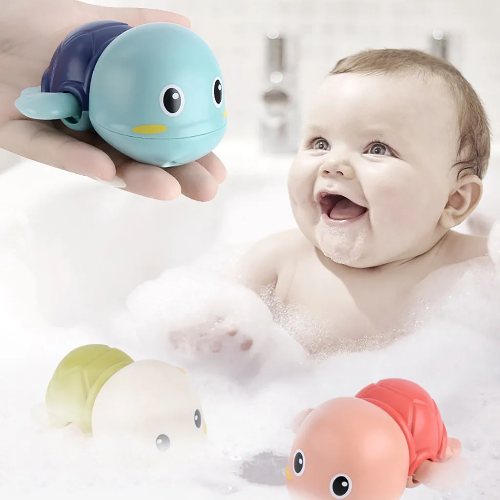 Baby Bath Swimming Bath Pool Toy Cute Wind Up Turtle Animal Bath Toys Bathroom Sprinkling Shower Swimming Water Toys Kids Gifts