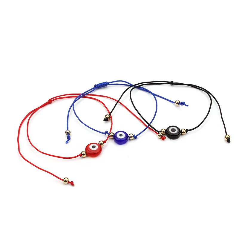 Chinese Style Lucky Red Bracelet Evil Eye Gold Beads Charm Bracelets For Womne Men Birthday Gift Protection Jewelry Wholesale | Украшения и