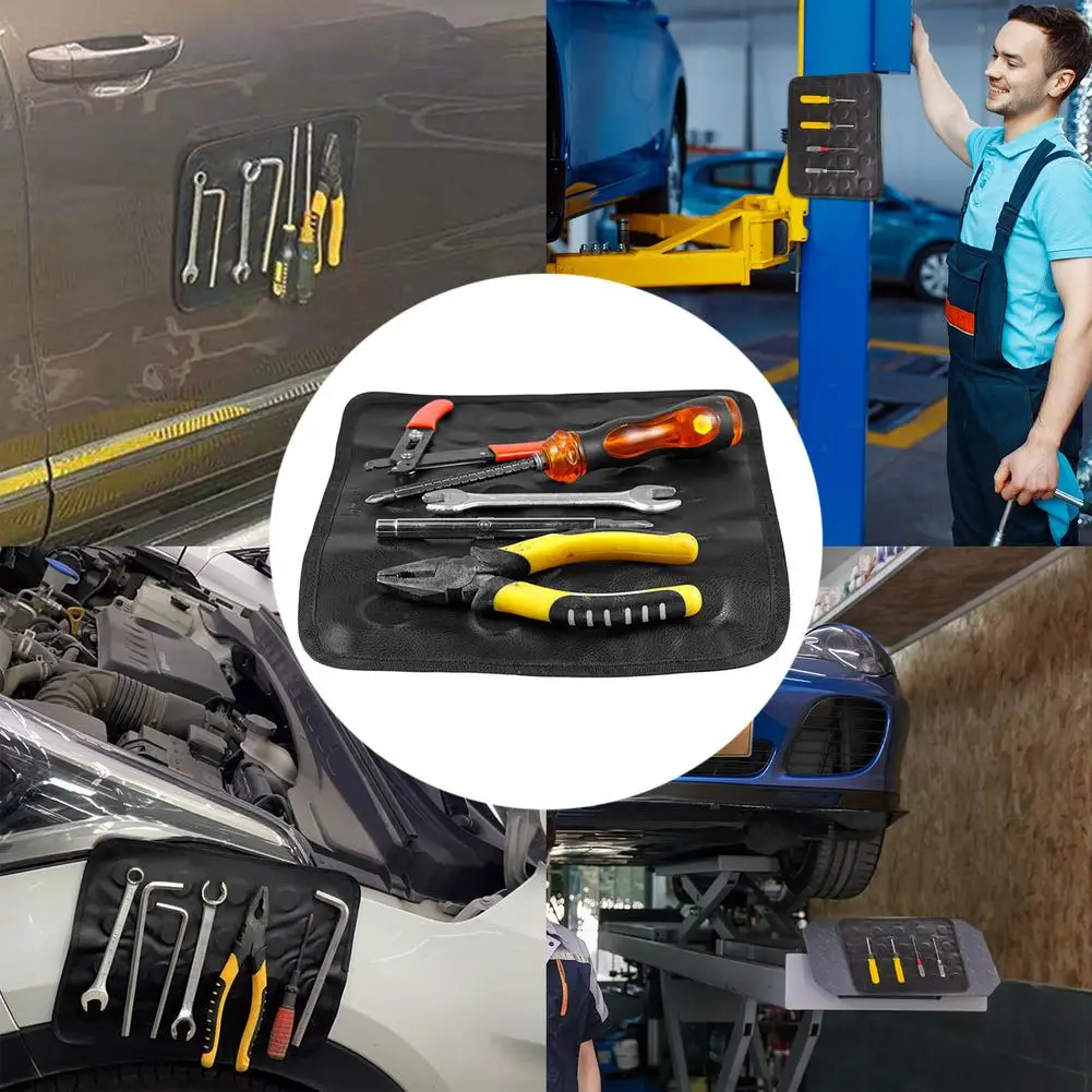 

Car Flexible Magnetic Tool Holder Repair Tool Storage Mat Second-Generation Leather Magnet Pad Rubber Magnet Repair Tool Paste