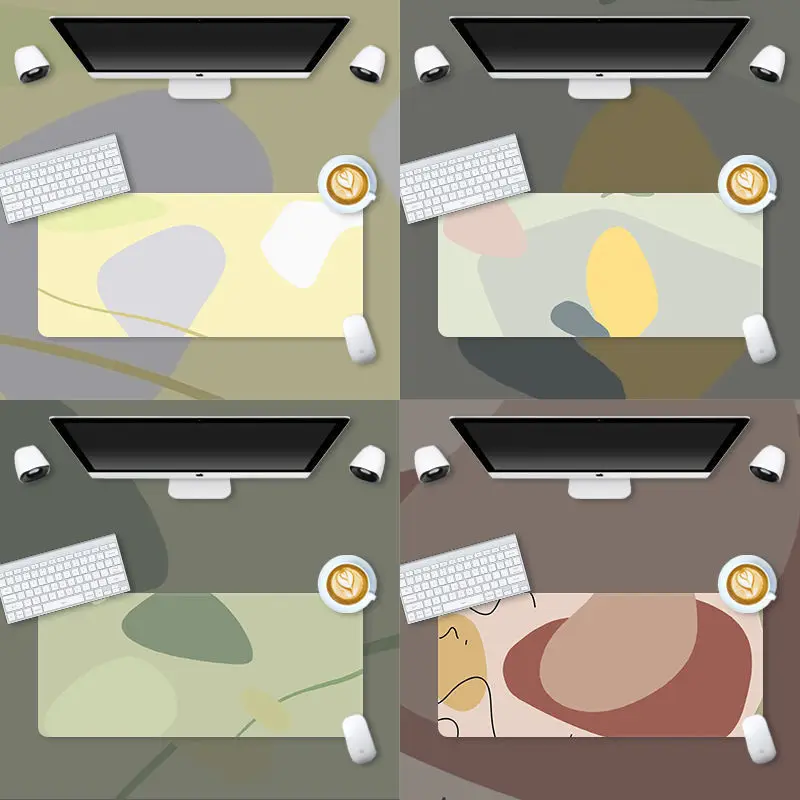 

Morandi Large Gaming Mousepad Art Mouse Pad Compute Mouse Mat Gamer Stitching Desk Mat XXL for PC Keyboard Mouse Carpet Kawaii