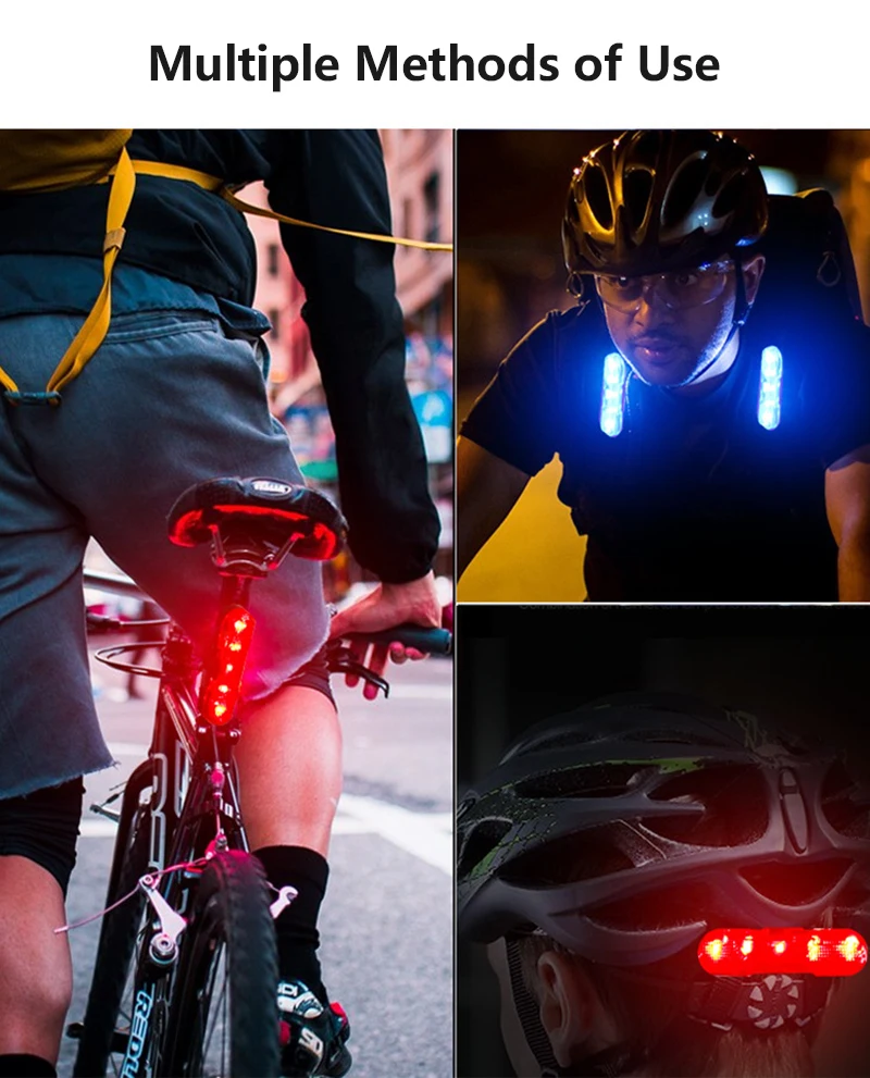 

2021 HOT LED Bicycle Bike Lights Night Cycling Rear Light USB Charging LED Safety Warning Lights Night Bike Rear Light