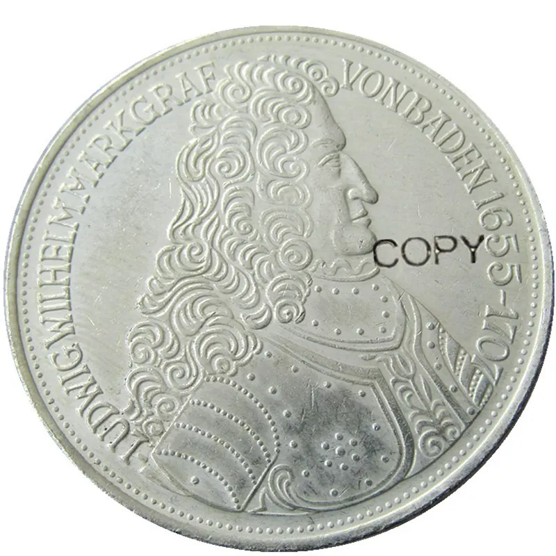 Германия, ФРГ, 5 Марка, 1955 г Посеребренная Имитация монеты