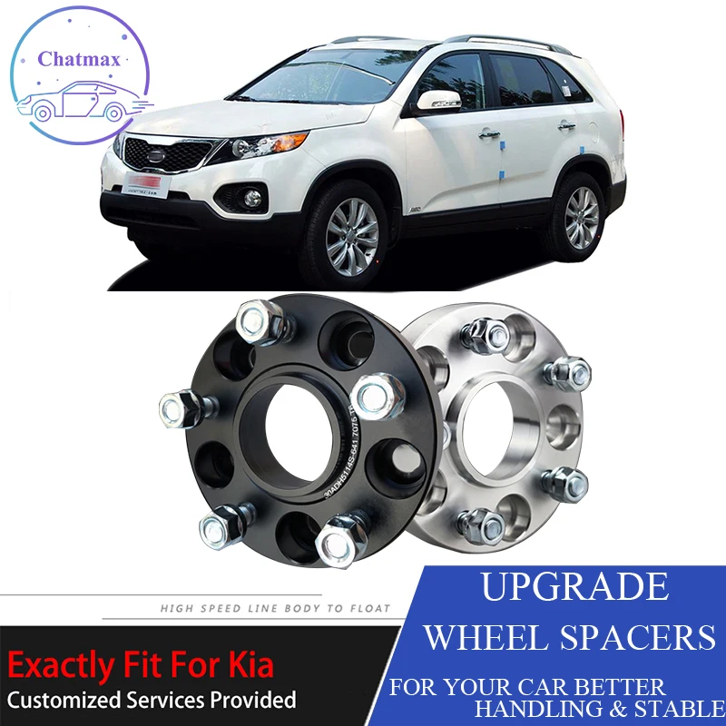 

4 Pcs For Kia Sorento 2002-2009 5X139.7 95.3CB 30mm Thick Hubcenteric Black/White Color Wheel Spacer Adapters