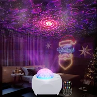 remote control colorful led starry sky projector rotating ocean wave night light bluetooth music usb nebula starry sky light