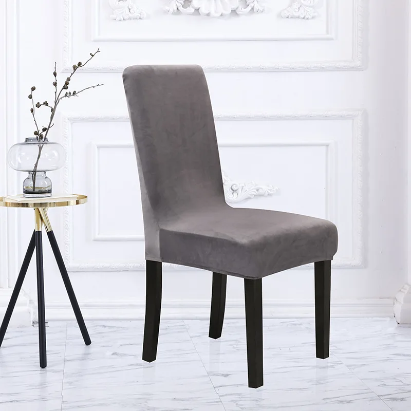 

Velvet Dining Chair Cover Spandex Elastic Chair Slipcover Case for Chairs Office Wedding Dining Room Chair Cover Stretch