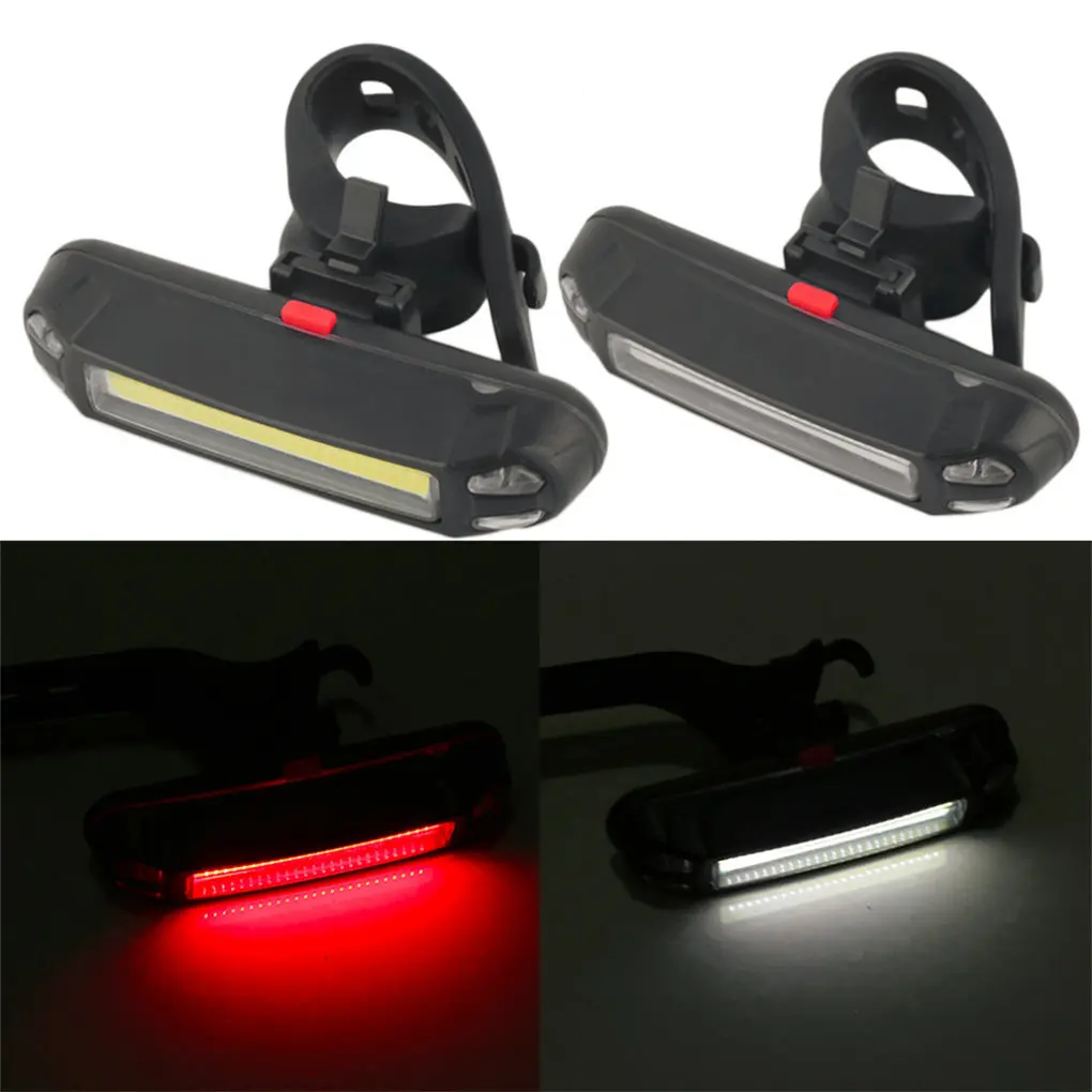 

3 PCS Multi-mode LED Bicycle Taillight Riding Light Waterproof USB Rechargeable Bicycle Warning Light Red And White Light