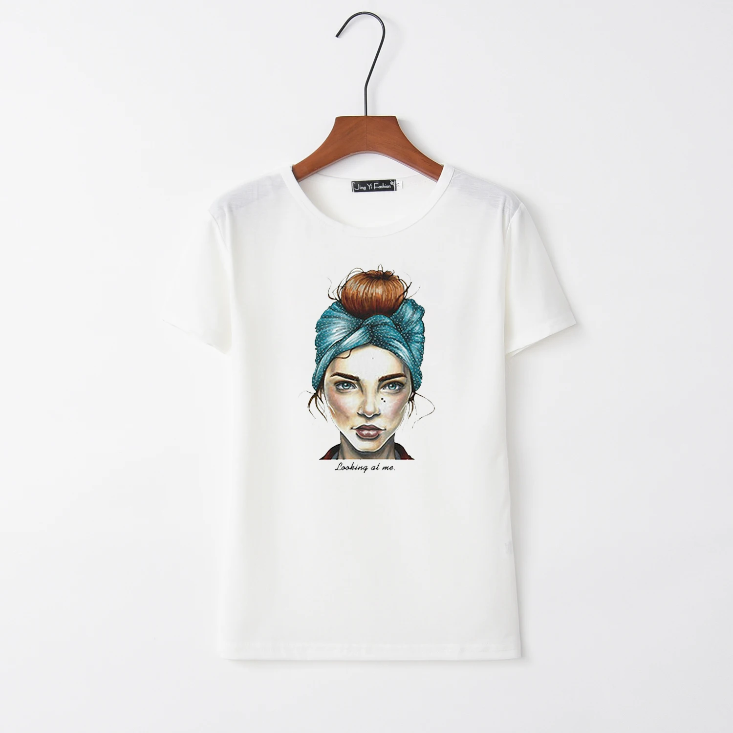 Модная одежда для девочек с принтом круглым вырезом лодочкой короткими рукавами