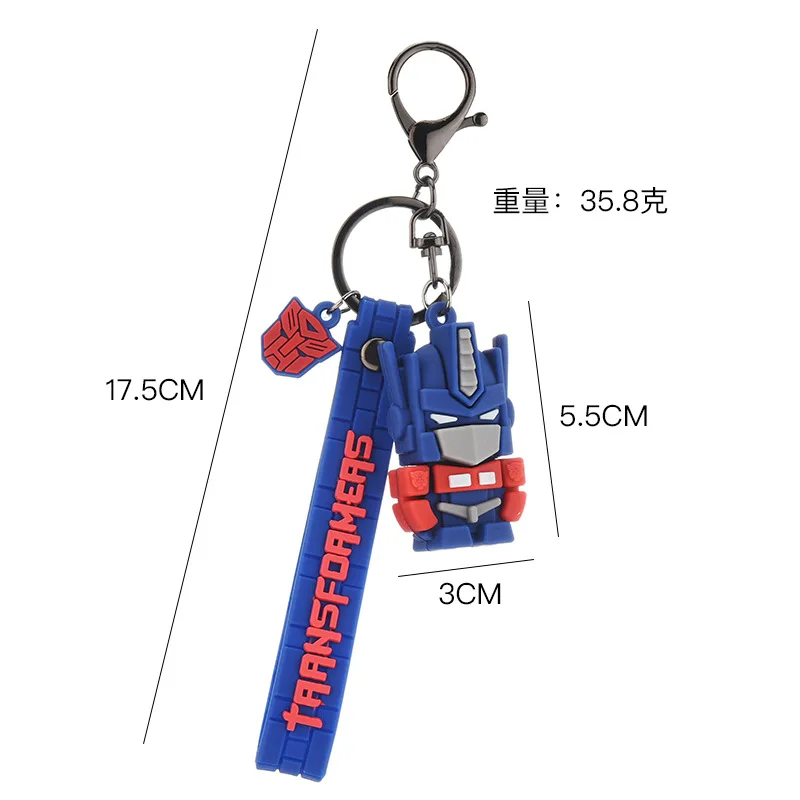 

Cartoon Cute Rubber Robot Trans formers Keychain Alien Character Pendant Bag Accessories Car Key Charmfreebies Children's Gifts