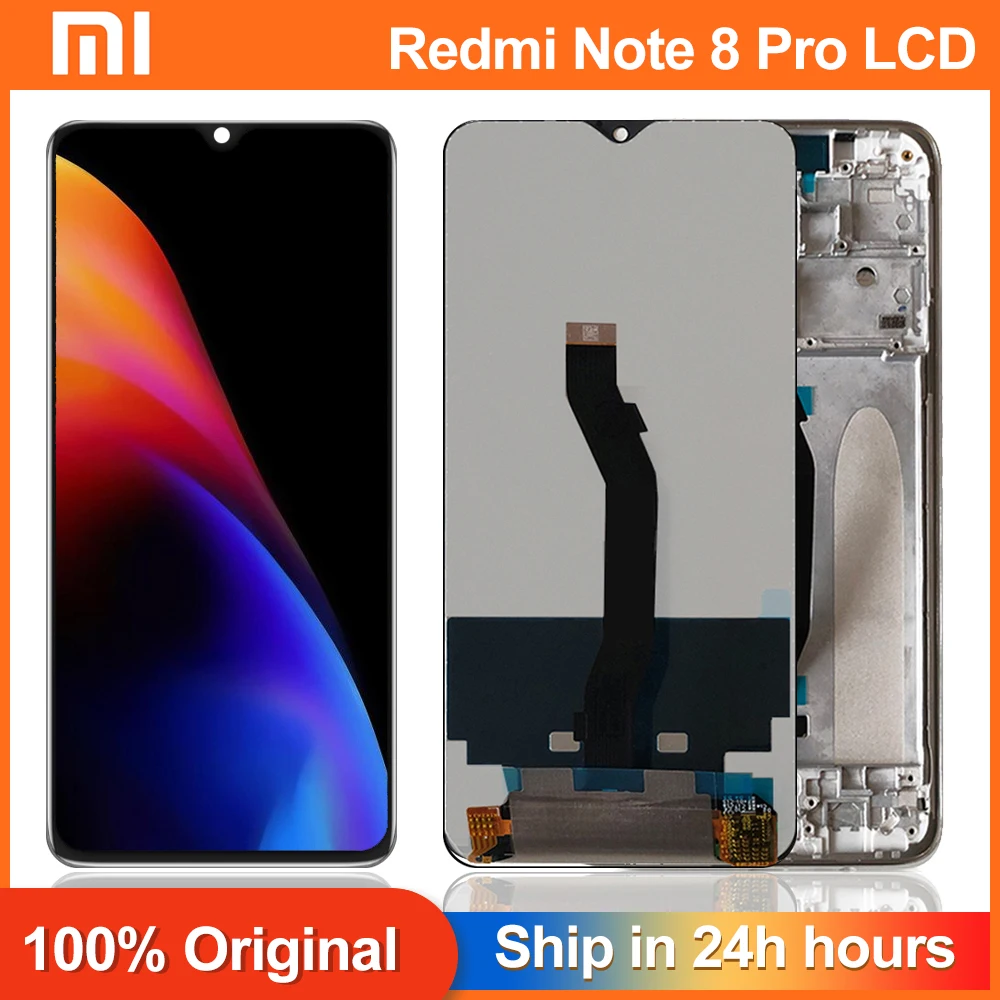 ЖК дисплей 6 53 дюйма для Xiaomi Redmi Note 8 Pro экран с рамкой и дигитайзер сенсорной панели