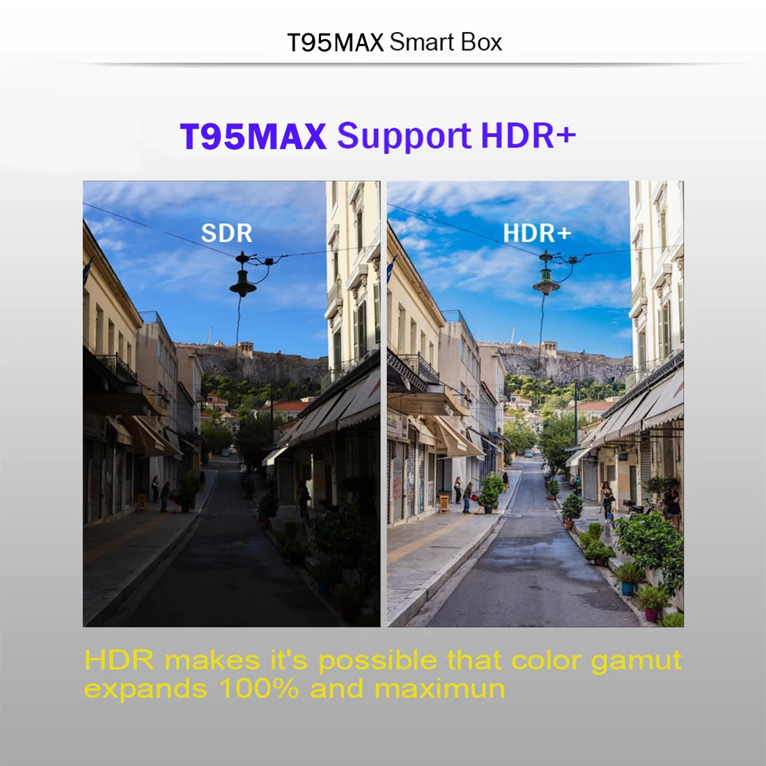Приставка Смарт-ТВ T95 Max на Android 9 0 4 + 64 ГБ ядра 6K 2 ГГц | Электроника