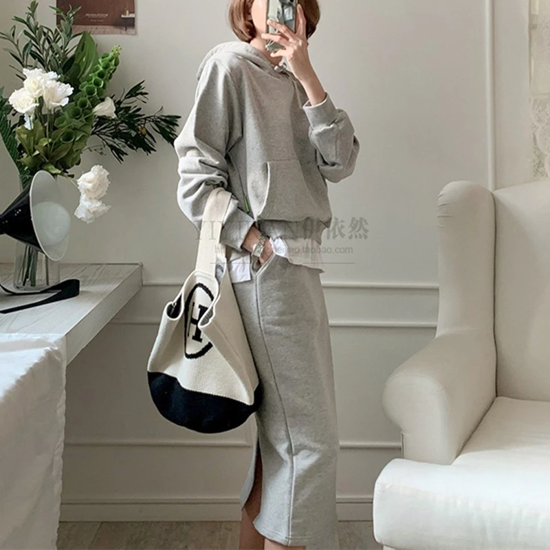 Весенне-осенний женский костюм из 2 предметов с длинным рукавом повседневный