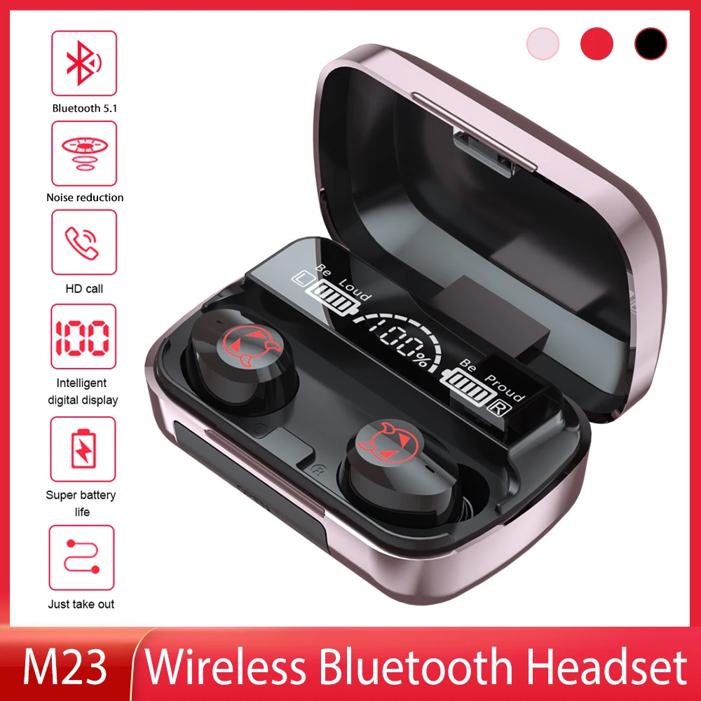 

TWS-наушники M23 с поддержкой Bluetooth 5,1 и ЖК-дисплеем