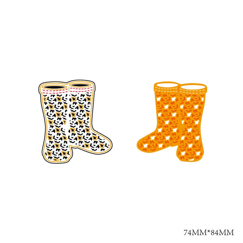 

a pair of boots cutting mold DIY scrapbook album decoration supplies clear stamp mold paper card