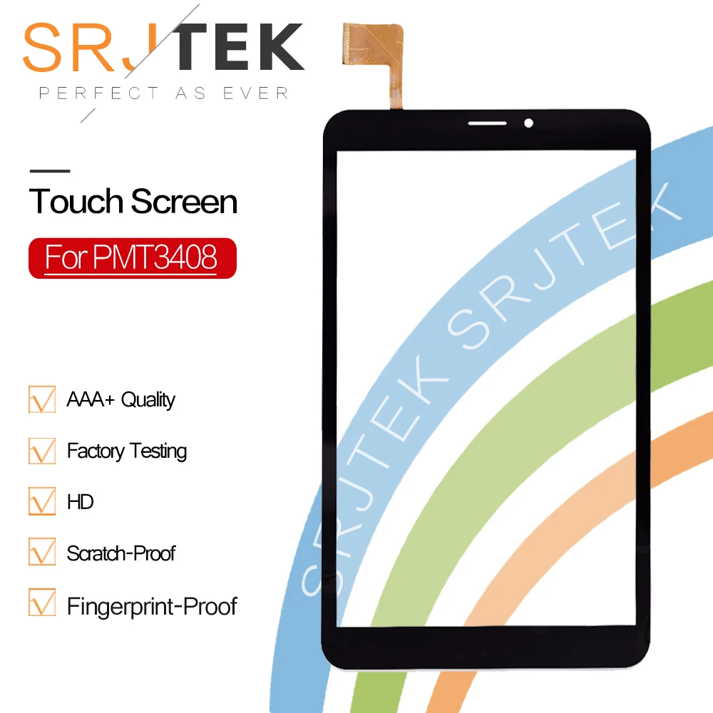 

Srjtek 8 "для Prestigio MultiPad wize 3408 4G PMT3408, сенсорный экран, дигитайзер, сменная панель, сенсорный экран, стекло, сенсорный планшет