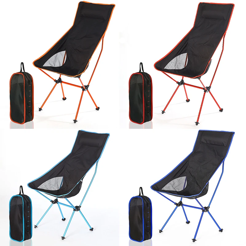 구매 야외 캠핑 의자 알루미늄 합금 접는 여행 가구 휴대용 확장 비치 좌석 베개와 경량 낚시 도구