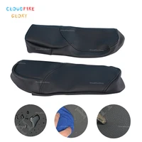 cloudfireglory 2pcs microfiber leather front seat armrest cover black fits for 2010 2011 honda cr v crv