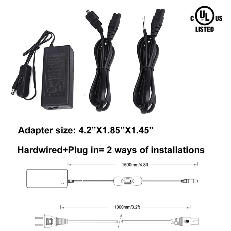 AIBOO LED Linkable Under Cabinet Lighting Dimmable 6/10/12 Puck Lights with Wireless RF Remote Control Hardwired& Wall Plug in
