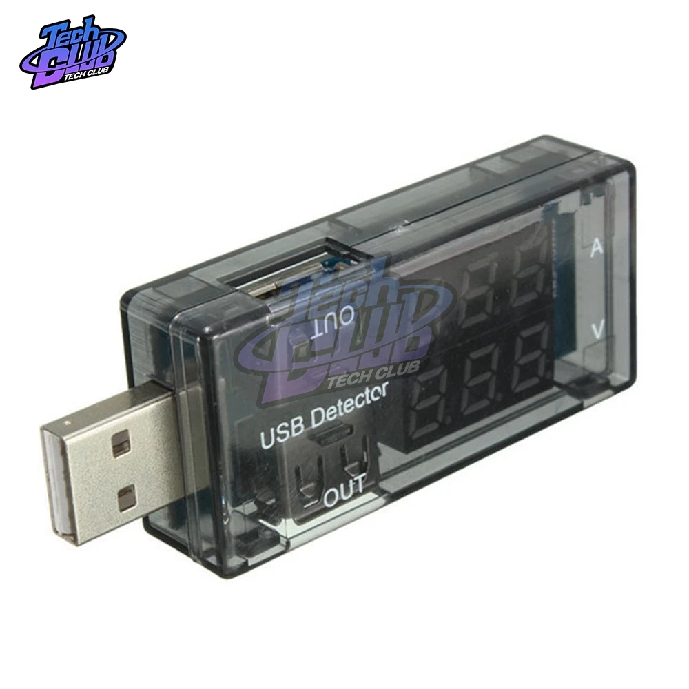 Двойной светодиодный USB-тестер напряжения для мобильной зарядки измеритель