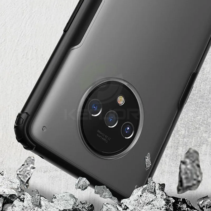 Чехол для телефона Oneplus 7t 7 Pro Мягкий силиконовый + жесткий чехол PC Fundas матовая