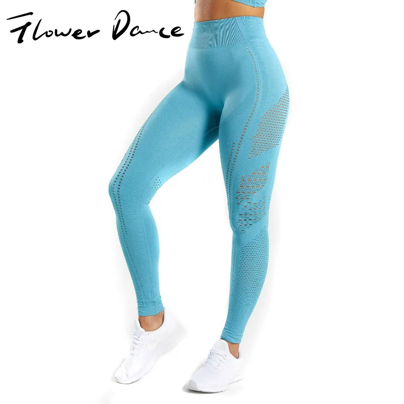 FlowerDance леггинсы брюки для йоги женские колготки модные с высокой талией