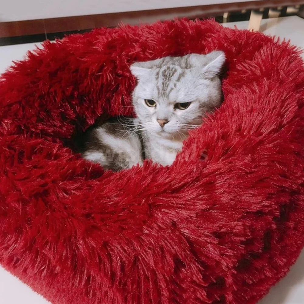 

Dog Bed Pet Round Plush Cat Bed Shape Sleeping Bag Kennel Cat Puppy Sofa Bed Pet House Winter Warm Beds Cushion Cat Bed #15