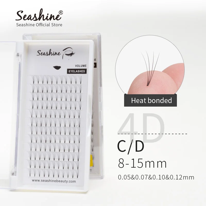 Seashine ресницы удлинение 3d/4d/5d/6d короткие Стволовые предварительно сделанные