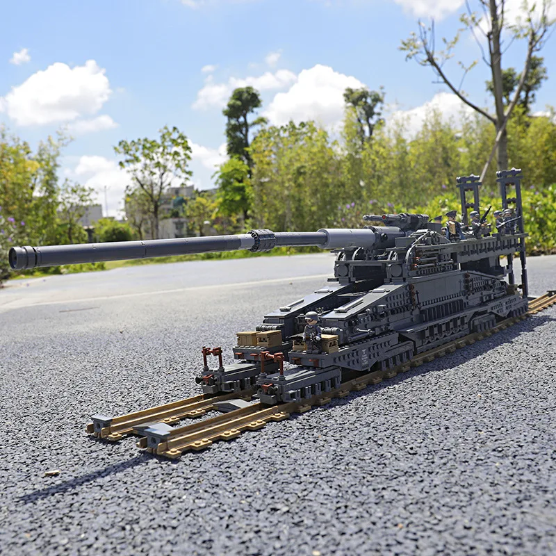 Мировая война Германия тяжелый Густав moc блок 1: 72 Масштаб ww2 советское соединение TM3-12 модель batisbricks армия фигуры кирпичные игрушки коллекция