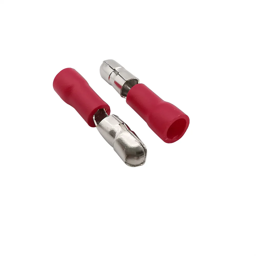 50Pairs Red Male Female Bullet Insulated Crimp Terminals Connector Wiring Cable Plug for With Size 0.5-1.5mm/ 22-16AWG | Обустройство