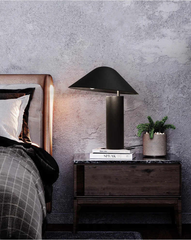 Iron Mushroom Beside Lamp Led Table Lamp Home Deco Modern Art Lamp Table Light Study Living Room Bedroom Reading Lamp Art Deco