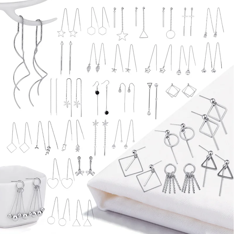 Женские серьги-подвески из серебра 925 пробы