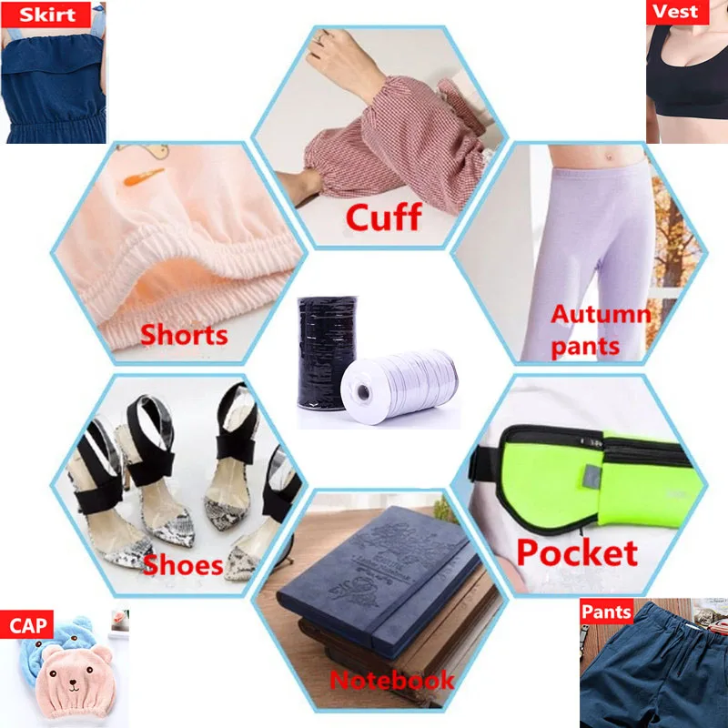 Широкая эластичная лента шпуля эластичный шнур швейная плоская вязальная