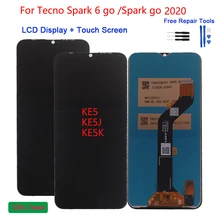 Original For Tecno Spark 6 Go Touch Screen LCD Display Digitizer Assembly Phone For Tecno KE5 KE5J KE5K Parts Repair