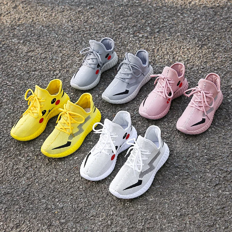 

2020 Spring New Style Cartoon Shoes Casual Sports Platform Shoes Student Fly Woven Athletic Shoes