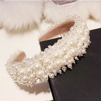 bridal pearl headband baroque hairbands for women princess crystal hair band hair accessories wholesale