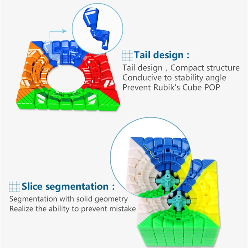 Иксин Хайс 7х7х7 Магнитный Скоростной Кубик Решения Головоломки YX Иксин Хайс 7х7 Дети Взрослые Магические Магниты Кубо Игры Игрушки Подарки Кубо он.