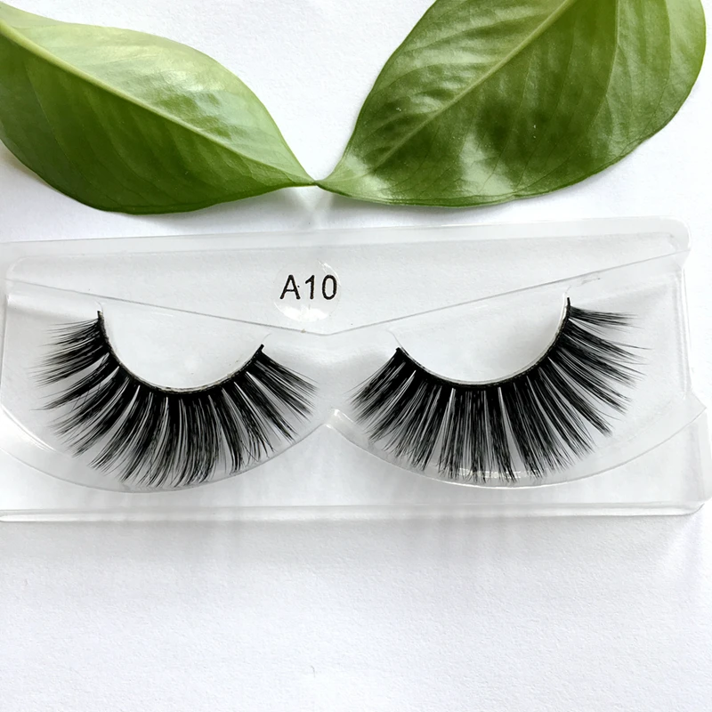 Натуральные черные длинные блестящие накладные ресницы для наращивания